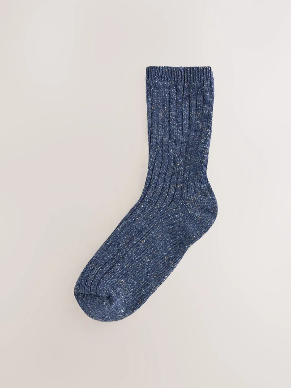Sokken En Panty's*Next Tonaal blauw - Thermische enkelsokken van wol-zijdemix verpakking van 3