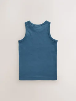 Tops|Multipacks|Next Tonaal blauw - Verpakking van 5 hemden (1,5-16 jr)