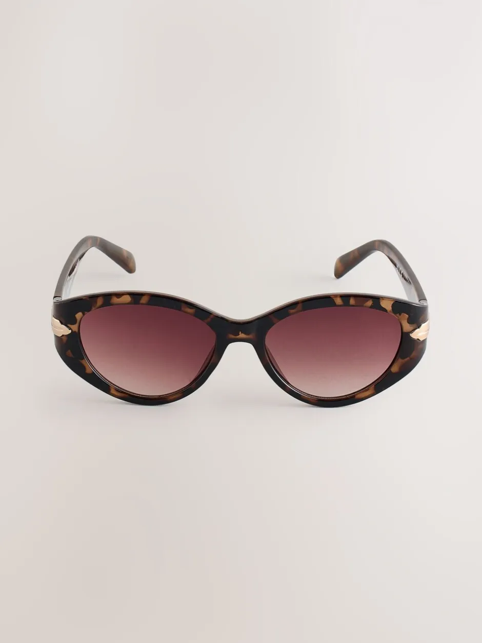 Zonnebril|Next - Ovale zonnebril Tortoise bruin