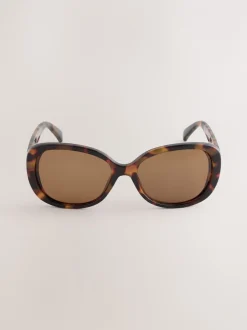 Zonnebril|Next - Square Wrap Sunglasses Tortoise bruin