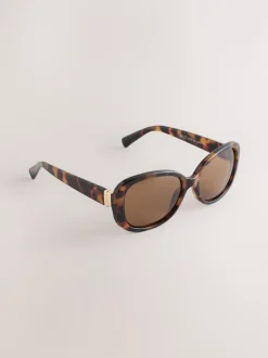 Zonnebril|Next - Square Wrap Sunglasses Tortoise bruin