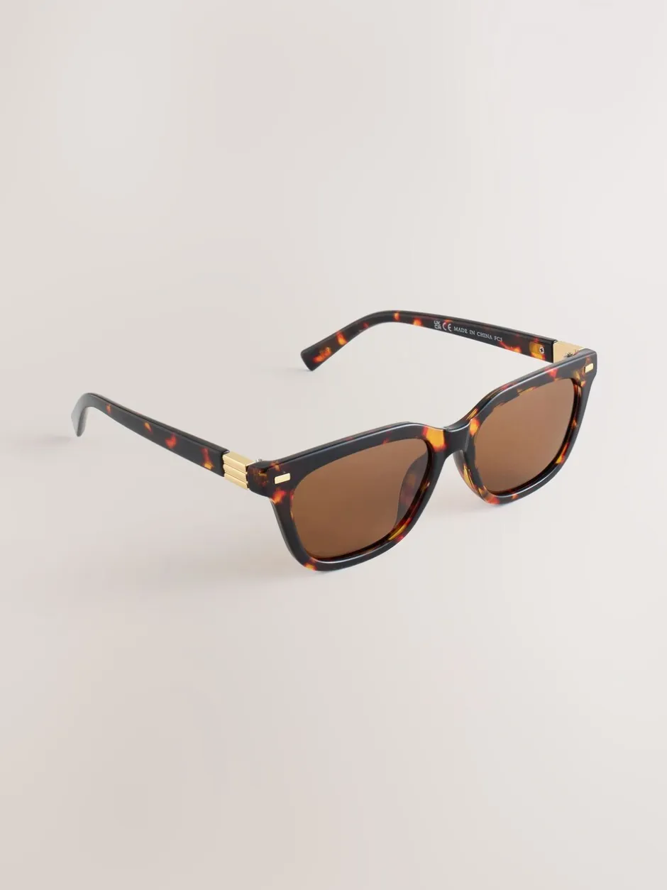 Zonnebril|Next - Vierkante zonnebril Tortoise bruin