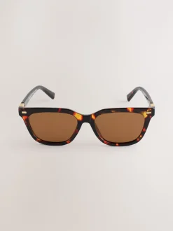 Zonnebril|Next - Vierkante zonnebril Tortoise bruin