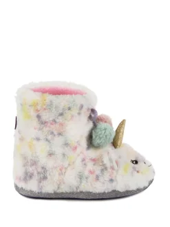 Pantoffels|Pantoffels*Totes Eenhoorn pantoffellaarsjes van imitatiebont voor kinderen
