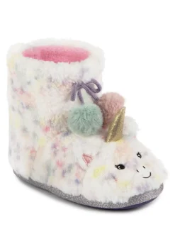 Pantoffels|Pantoffels*Totes Eenhoorn pantoffellaarsjes van imitatiebont voor kinderen