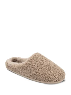 Pantoffels|Totes Isotoner Ladies Borg Swept Back Mules