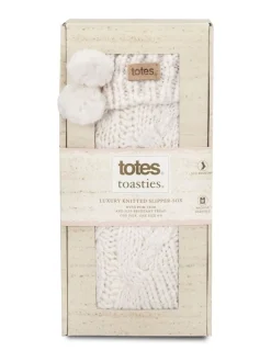 Sokken En Panty's|Totes Toasties Ladies Luxury Chunky Knit Slipper Socks