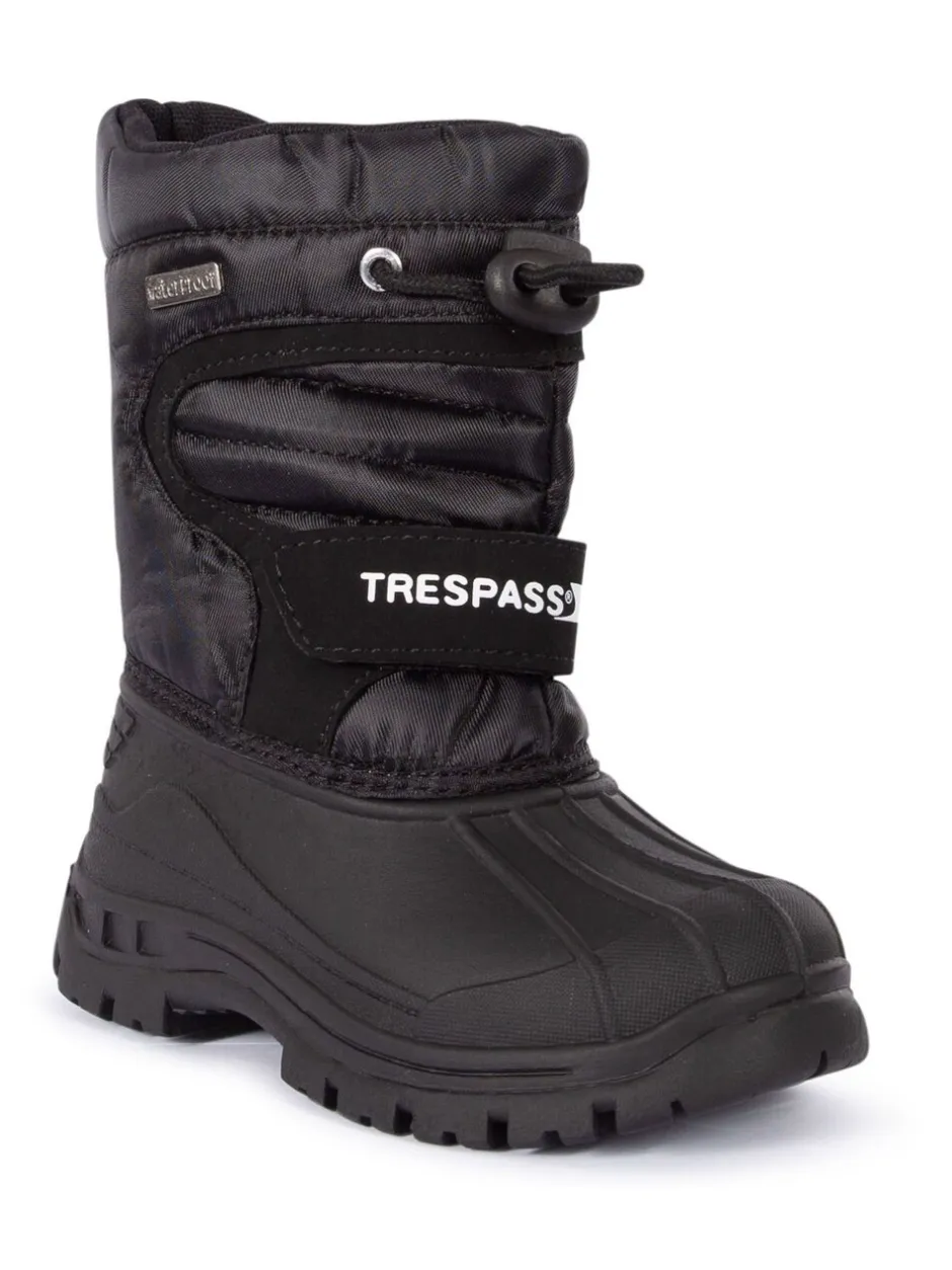 Boots|Trespass Unisex Kids Dodo Black Snow Boots