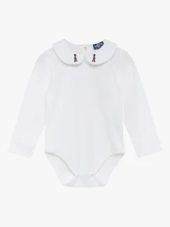 Rompertjes En Hemdjes*Trotters London Little Milo Guardsman White Bodysuit