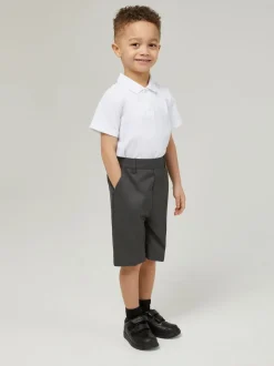 Shorts|Trutex Junior Boys Slim Leg Grey 2 Pack School Shorts