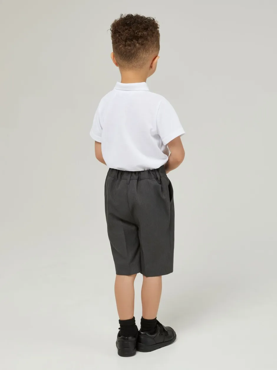 Shorts|Trutex Junior Boys Slim Leg Grey 2 Pack School Shorts
