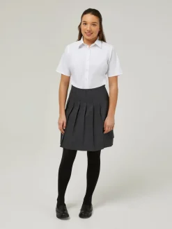 Overhemden En Blouses|Trutex White Regular Fit Short Sleeve 3 Pack School Shirts