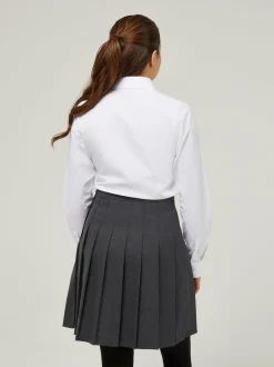 Overhemden En Blouses*Trutex White Slim Fit Long Sleeve 3 Pack School Shirts
