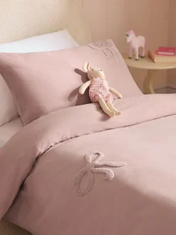 Kinderbeddengoed|Beddengoedsets En Dekbedovertrekken|Next Tufted Bows Cotton Duvet Cover and Pillowcase Set