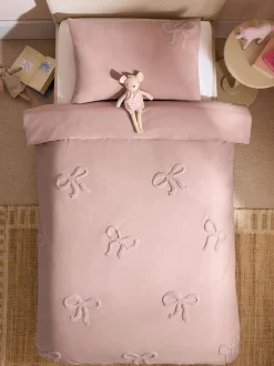 Kinderbeddengoed|Beddengoedsets En Dekbedovertrekken|Next Tufted Bows Cotton Duvet Cover and Pillowcase Set