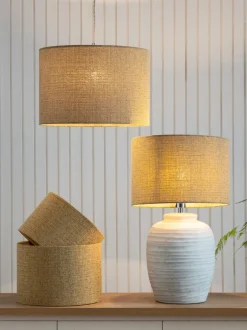 Lampenkappen|Verlichting|Next Tweed-achtige effen eenvoudig passende plafondlampenkap