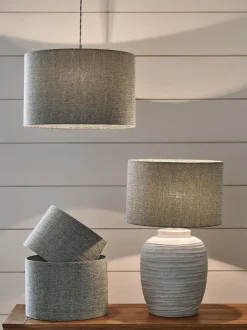 Lampenkappen|Verlichting|Next Tweed-achtige effen eenvoudig passende plafondlampenkap
