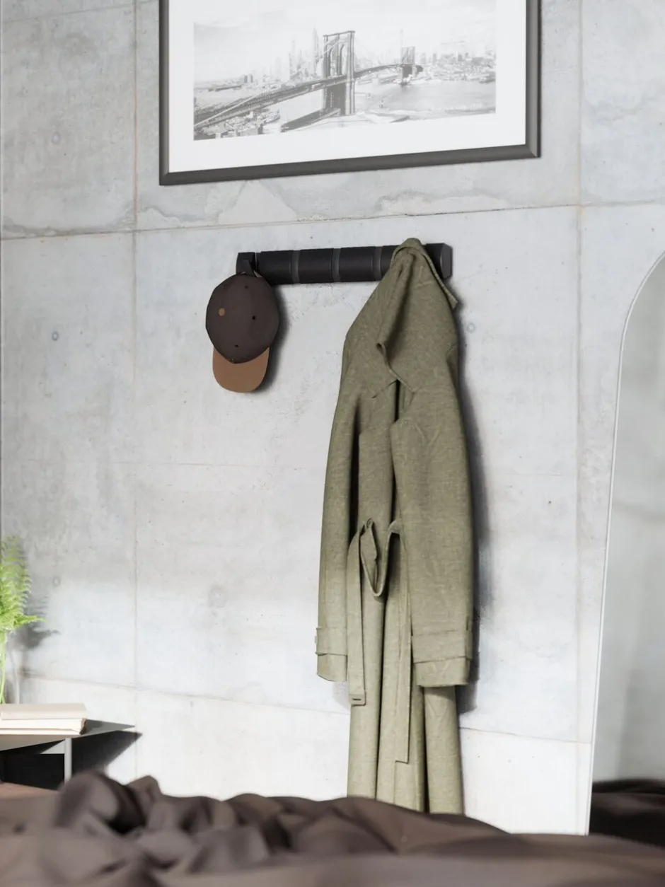 Keukenopslag*Umbra ruimtebesparende Flip kapstok voor aan de wand met inklapbare