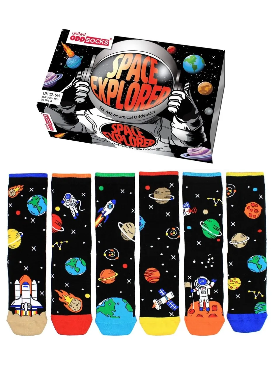 Sokken En Panty's|Sokken|United Odd Socks Space Explorer Socks 3 pack