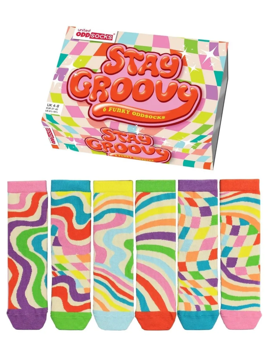 Sokken En Panty's*United Odd Socks Stay Groovy Socks 3 pack