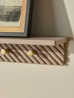 Thuiskantoor|Next Valencia wandplank en haken Natuurlijk