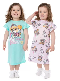 Nachtponnen*Vanilla Underground - Set van 2 meerkleurige Paw Patrol nachthemden voor meisjes