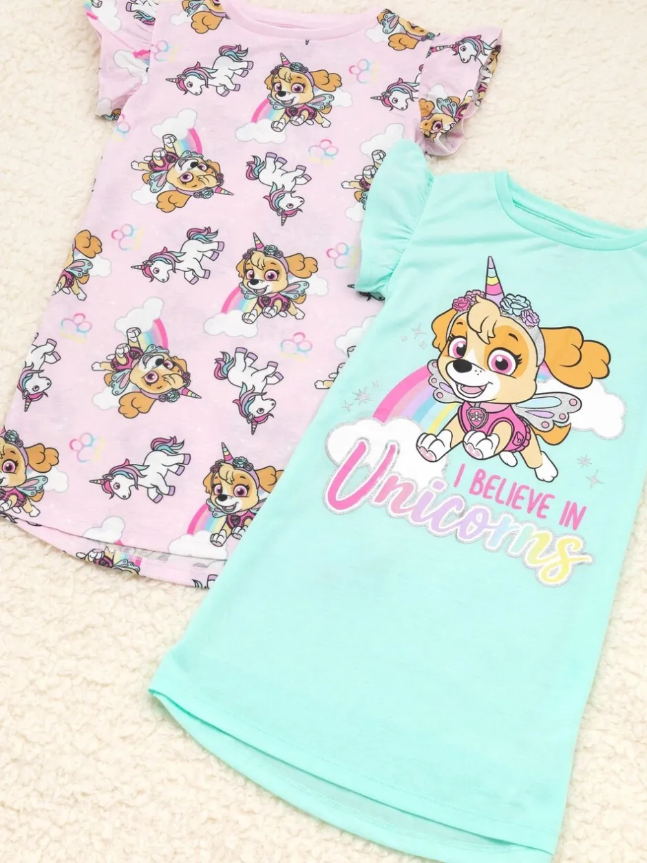 Nachtponnen*Vanilla Underground - Set van 2 meerkleurige Paw Patrol nachthemden voor meisjes