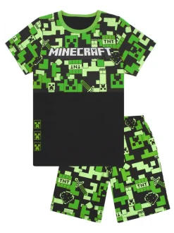 Pyjama's|Vanilla Underground Boys Minecraft Short Sleeve Short Leg 100% Cotton Pyjamas Set