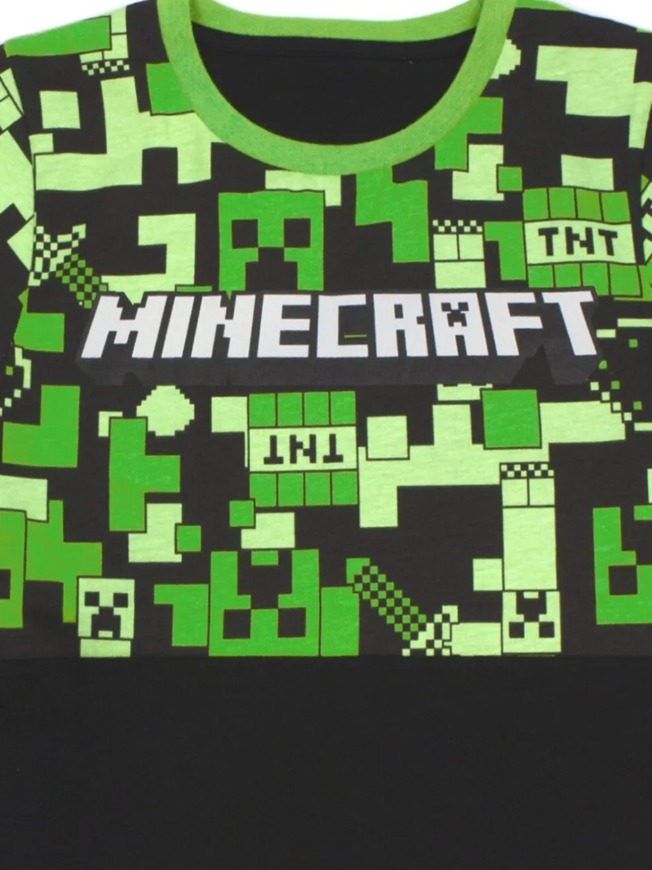 Pyjama's|Vanilla Underground Boys Minecraft Short Sleeve Short Leg 100% Cotton Pyjamas Set