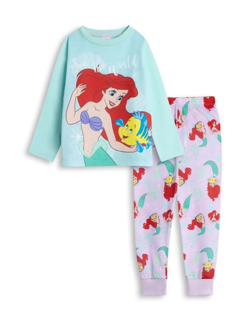 Nachtkleding En Pyjama's|Pyjama's*Vanilla Underground Disney The Little Mermaid Long Sleeve Long Leg Pyjamas Set