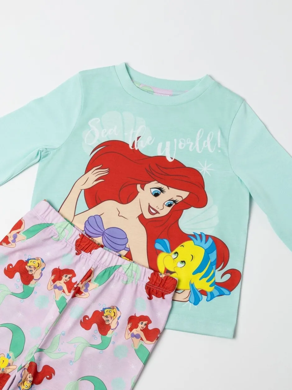 Nachtkleding En Pyjama's|Pyjama's*Vanilla Underground Disney The Little Mermaid Long Sleeve Long Leg Pyjamas Set