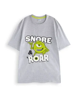 Pyjama's*Vanilla Underground Disney Monsters Inc - Meerkleurige herenpyjamaset met korte mouwen en lange pijpen van 100% katoen