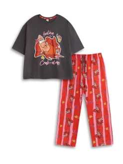 Pyjama's|Alle Nacht- En Loungekleding*Vanilla Underground Disney The Little Mermaid Sebastian Short Sleeve Long Leg Pyjamas Set