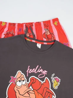 Pyjama's|Alle Nacht- En Loungekleding*Vanilla Underground Disney The Little Mermaid Sebastian Short Sleeve Long Leg Pyjamas Set