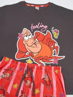 Pyjama's|Alle Nacht- En Loungekleding*Vanilla Underground Disney The Little Mermaid Sebastian Short Sleeve Long Leg Pyjamas Set