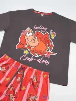 Pyjama's|Alle Nacht- En Loungekleding*Vanilla Underground Disney The Little Mermaid Sebastian Short Sleeve Long Leg Pyjamas Set