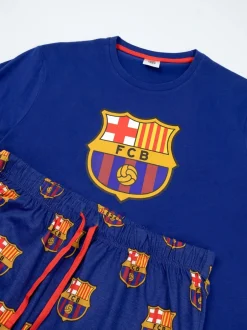 Pyjama's|Loungewear*Vanilla Underground FC Barcelon Short Sleeve Long Leg Pyjamas Set