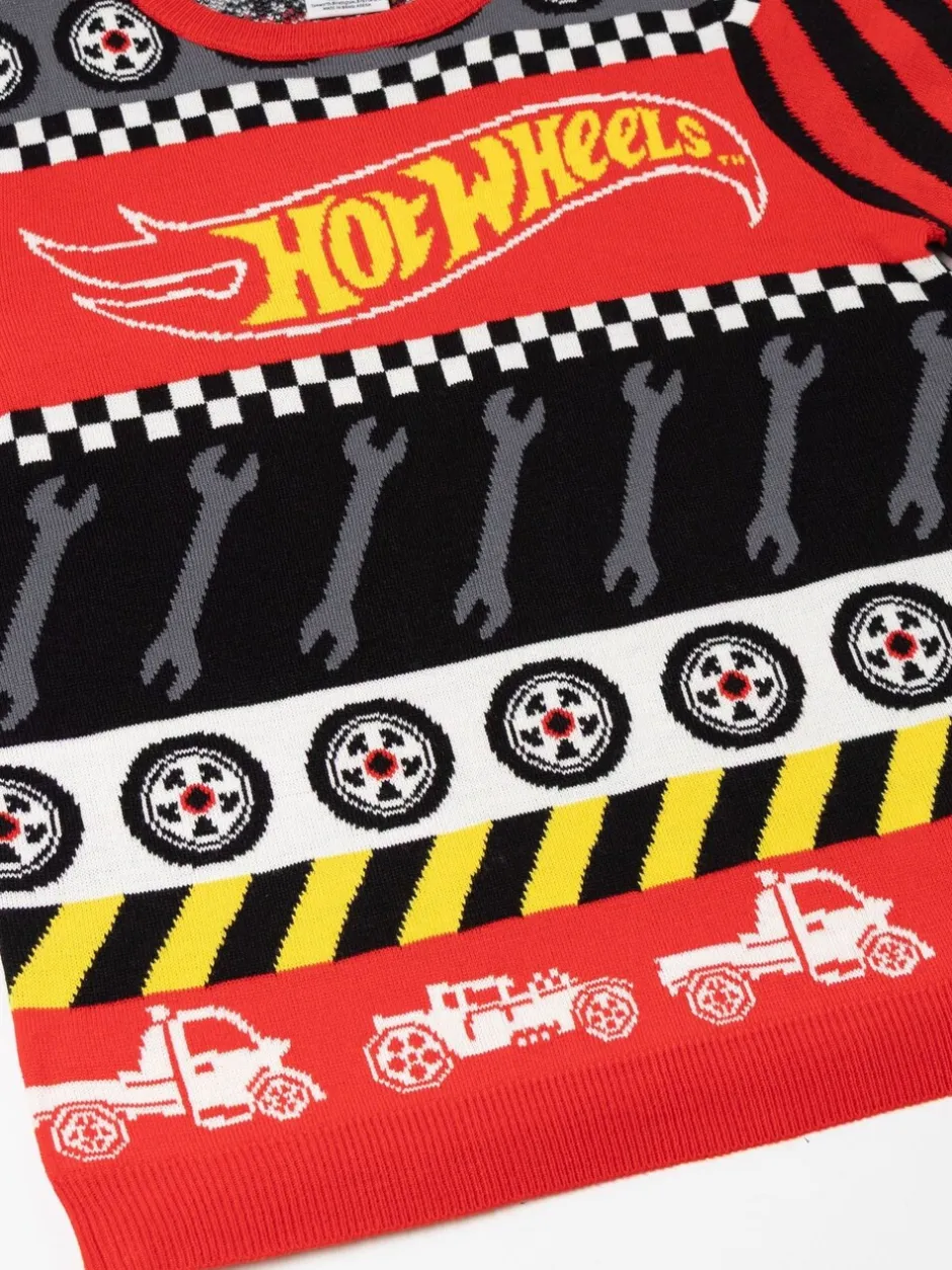 Truien En Breisels*Vanilla Underground Hot Wheels Tyre & Spanner Fairisle Christmas Jumper