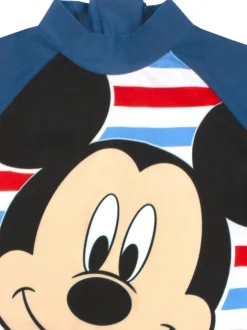 Badkleding|Badkleding*Vanilla Underground jongensbadpak met korte mouwen en gelicentieerde Disney Mickey Mouse-print