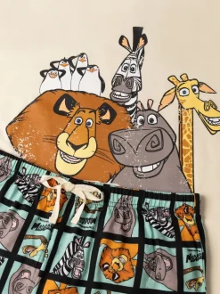 Pyjama's*Vanilla Underground Madagascar Cotton Short Sleeve Long Leg Pyjamas Set