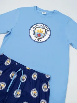 Pyjama's|Vanilla Underground Manchester City Short Sleeve Long Leg Pyjamas Set