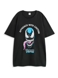 Pyjama's|Vanilla Underground Marvel Venom pyjama met korte mouwen en lange pijpen voor heren van 100% katoen