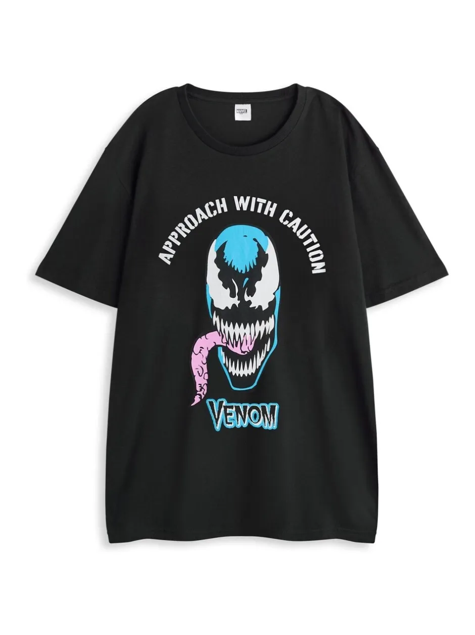 Pyjama's|Vanilla Underground Marvel Venom pyjama met korte mouwen en lange pijpen voor heren van 100% katoen