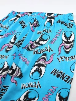 Pyjama's|Vanilla Underground Marvel Venom pyjama met korte mouwen en lange pijpen voor heren van 100% katoen