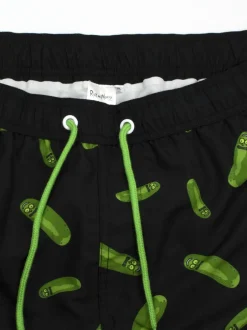 Badkleding|Vanilla Underground Mens Rick And Morty Black Swim Shorts