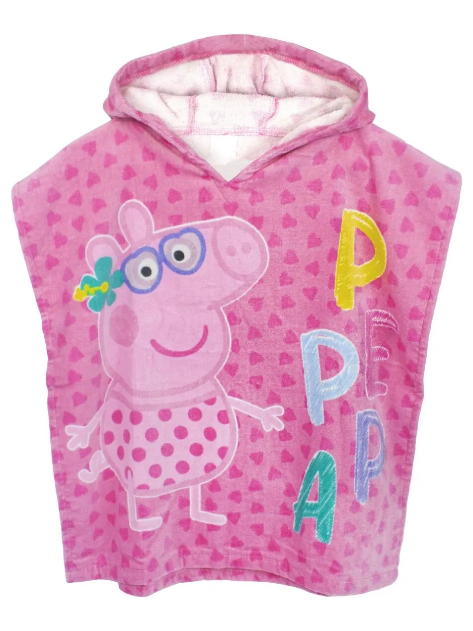 Badkleding|Badkleding|Vanilla Underground Peppa Pig badpak en ponchoset met handdoek voor meisjes.