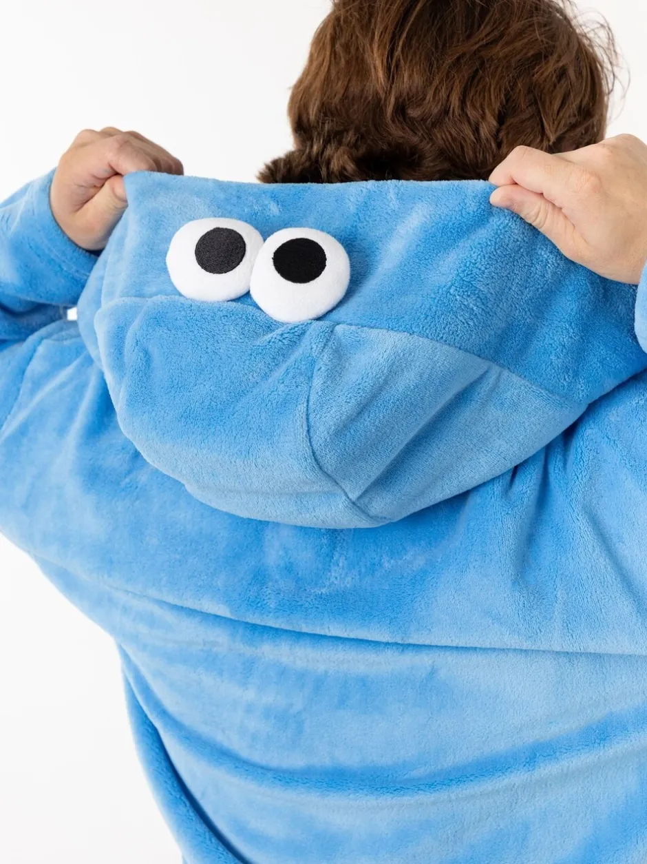 Kamerjassen En Badjassen|Vanilla Underground Sesame Street Cookie Monster Hooded Bath Robe