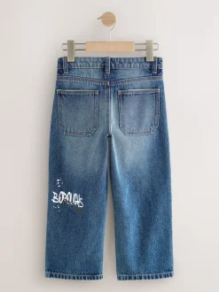 Jeans*Next Varsity all-over Print middenblauwe Denim - Authentieke jeans (3-16jr)