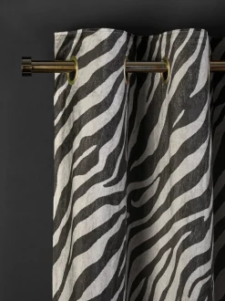 Gordijnen|Gordijnen*Next Velvet Zebra Print Eyelet Curtains