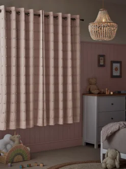 Gordijnen|Gordijnen*Next Verduisterende ringgordijnen met pompons Roze